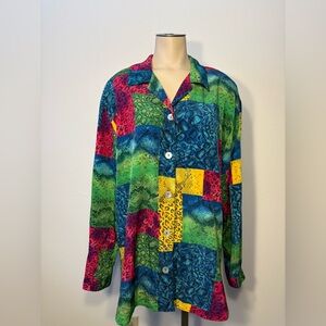 Teddi • Vintage 80s animal & snake print button down